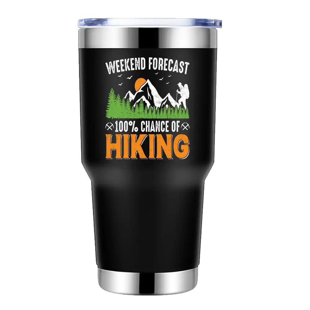 Weekend Forecast 100% Hiking 30oz Stainless Steel Tumbler