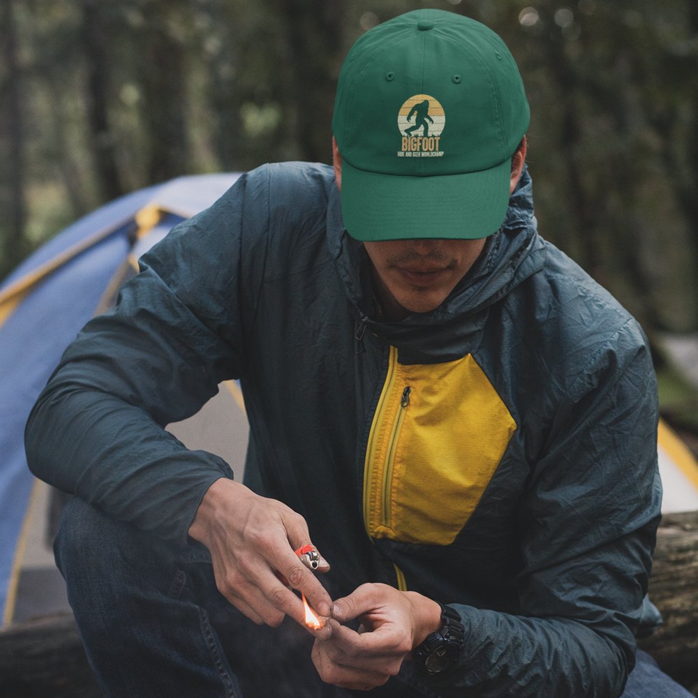 Bigfoot Hide And Seek Embroidered Baseball Hat