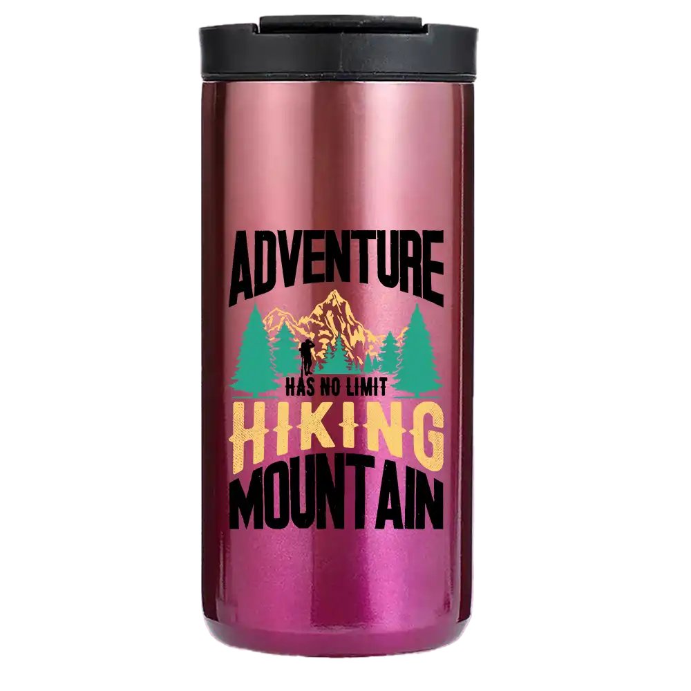 Adventure Has No Limit Hiking Mountain 14oz Tumbler Purple