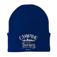 Thumbnail for Camping Is My Therapy Embroidered Beanie