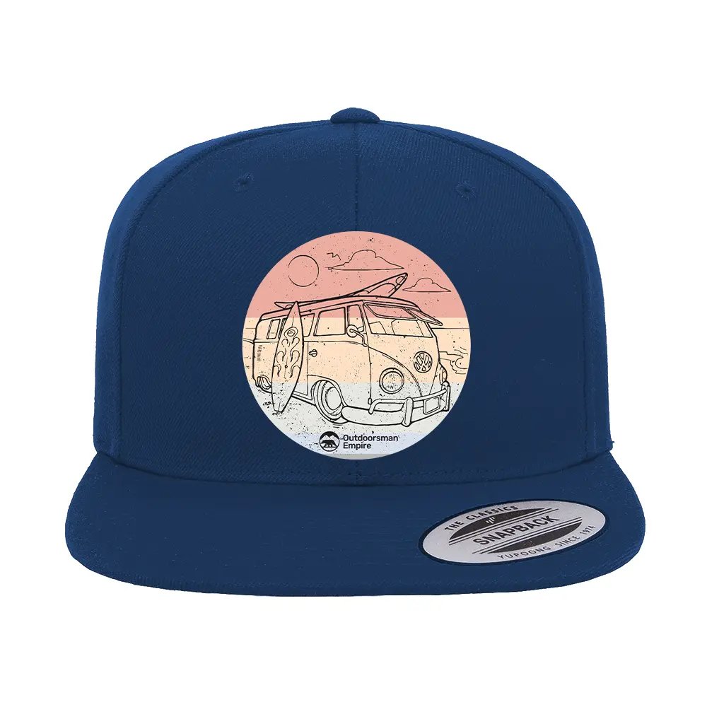 Kombi Camping Printed Flat Bill Cap