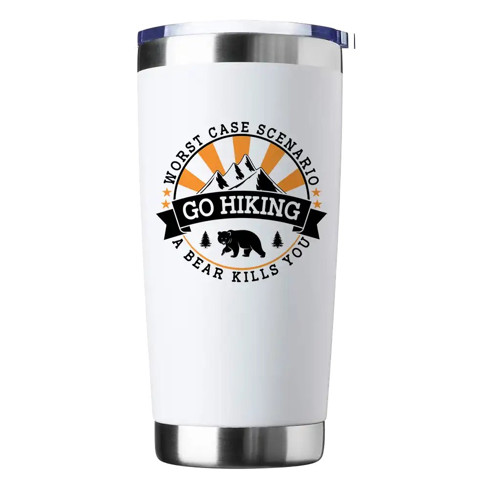 Hiking Worst Case Scenario 20oz Insulated Vacuum Sealed Tumbler