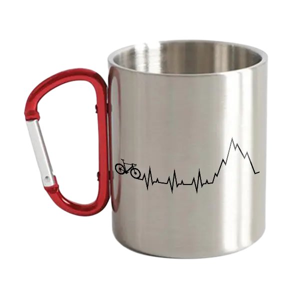 Biking Mountain Beat Carabiner Mug 12oz