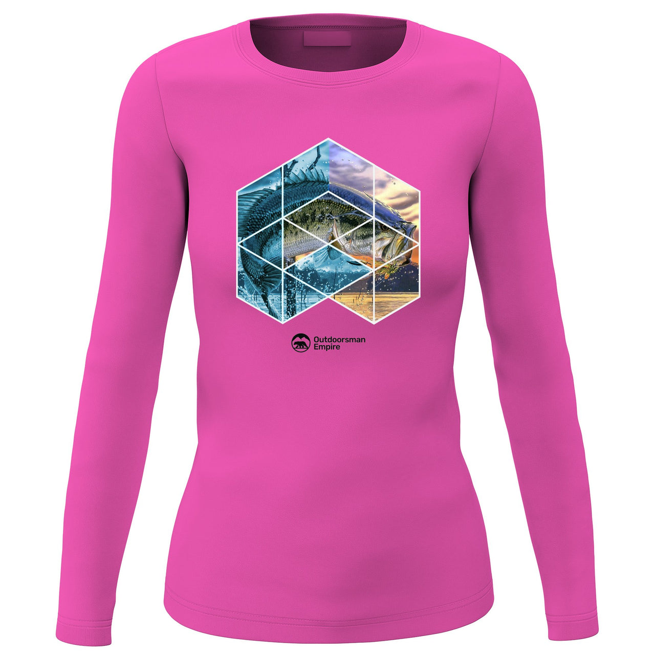 Fishing Geometry' Women Long Sleeve Shirt