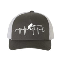 Thumbnail for Fishing Heart Beat Retro Embroidered Snapback Trucker Hat