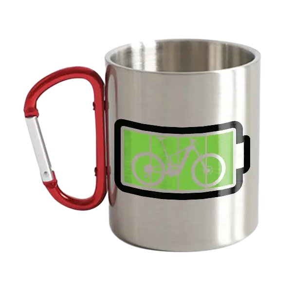 Full Charge Stainless Steel Double Wall Carabiner Mug 12oz