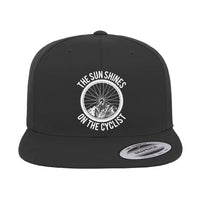 Thumbnail for The Sun Shine On The Cyclist Embroidered Flat Bill Cap