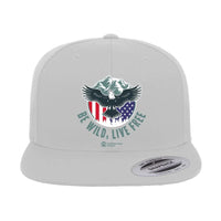 Thumbnail for Be Wild Be Free Printed Flat Bill Cap