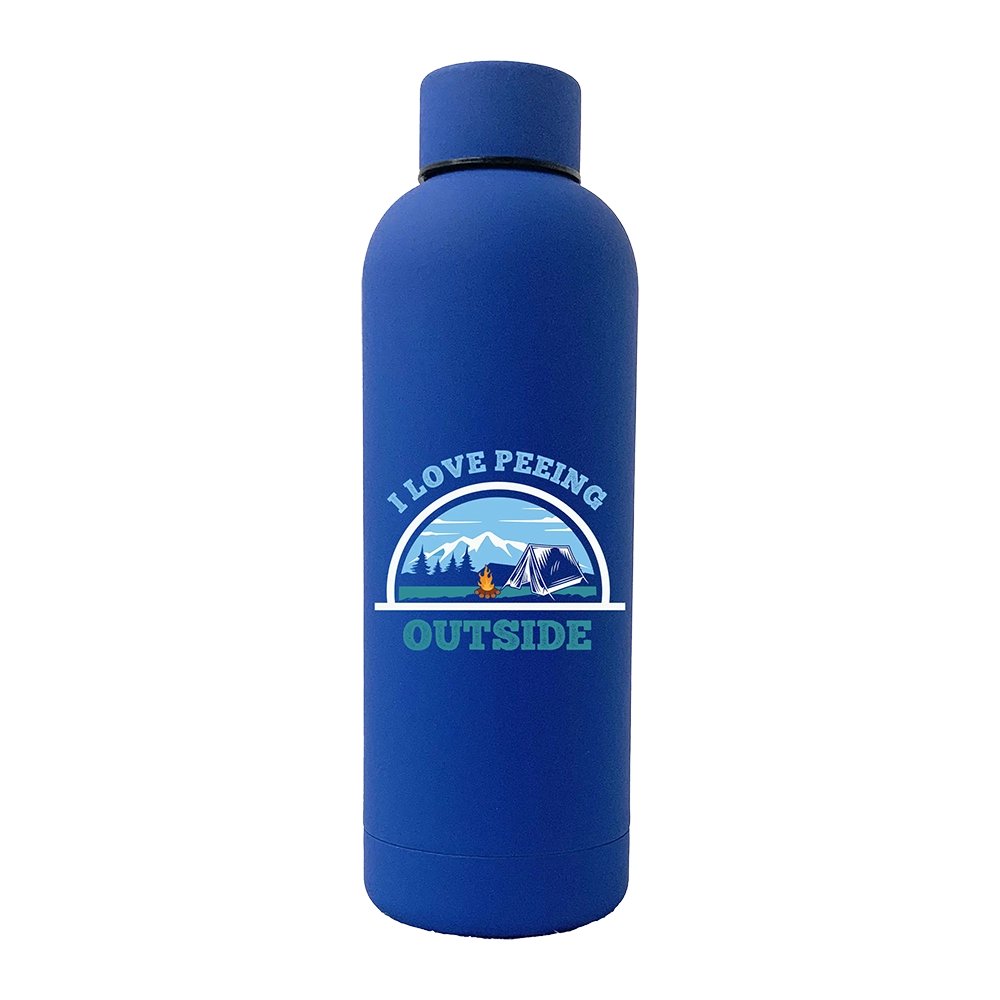 I Love Peeing Outside 17oz Stainless Rubberized Water Bottle