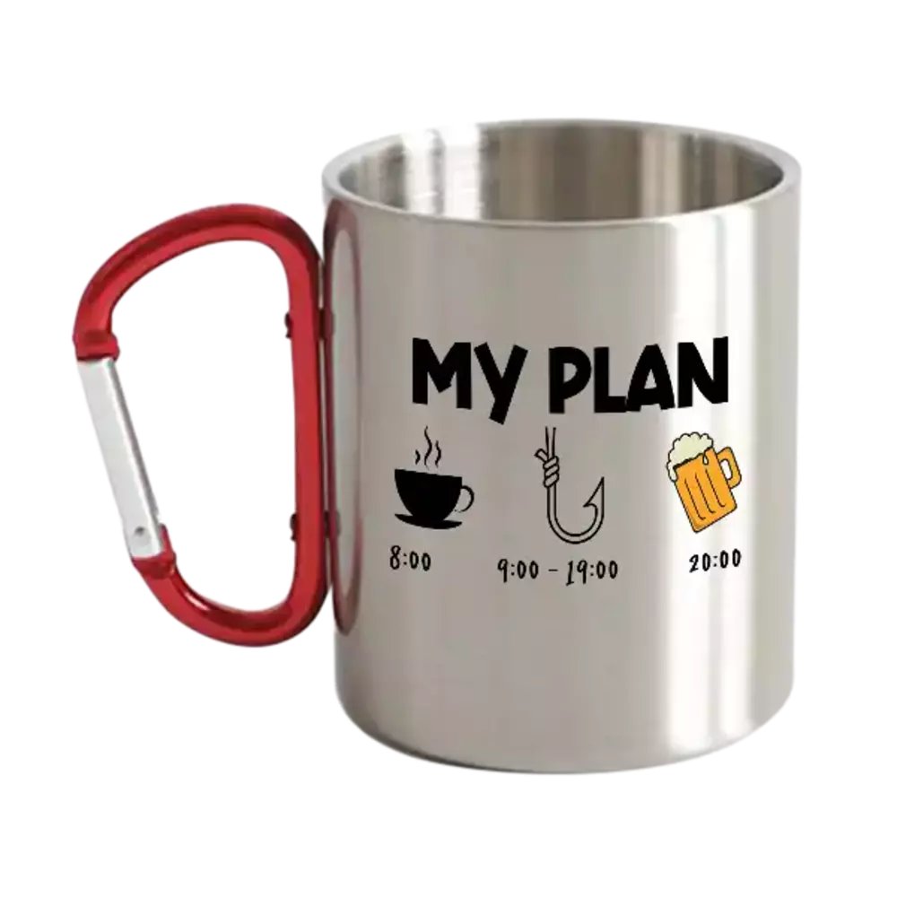 My Fishing Plan Carabiner Mug 12oz