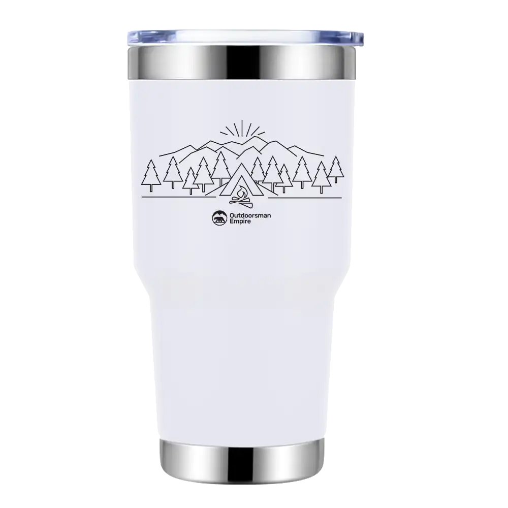 Camping Triangles 2 30oz Tumbler White