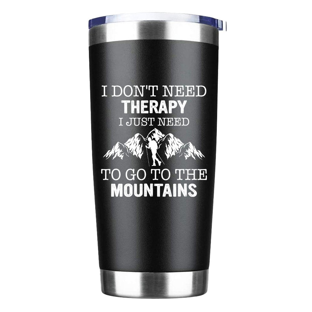 Hiking I Don't Need Therapy 20oz Insulated Vacuum Sealed Tumbler