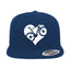 Heart Bike Embroidered Flat Bill Cap