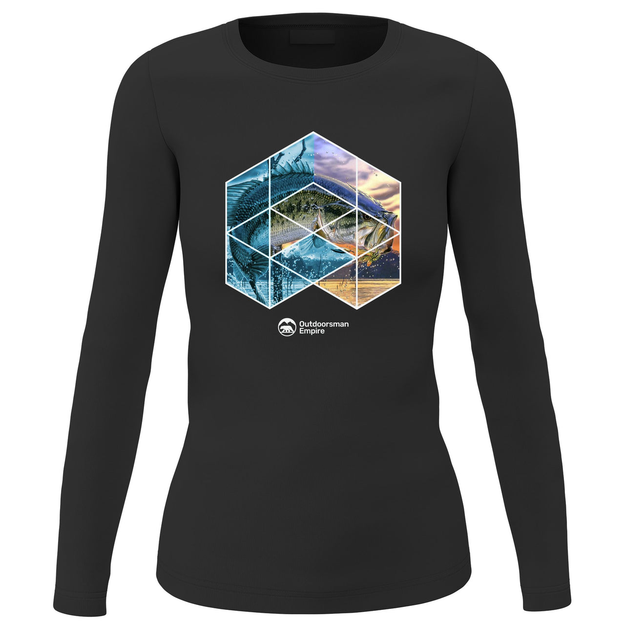 Fishing Geometry' Women Long Sleeve Shirt