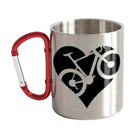 Thumbnail for Heart Bike Stainless Steel Double Wall Carabiner Mug 12oz