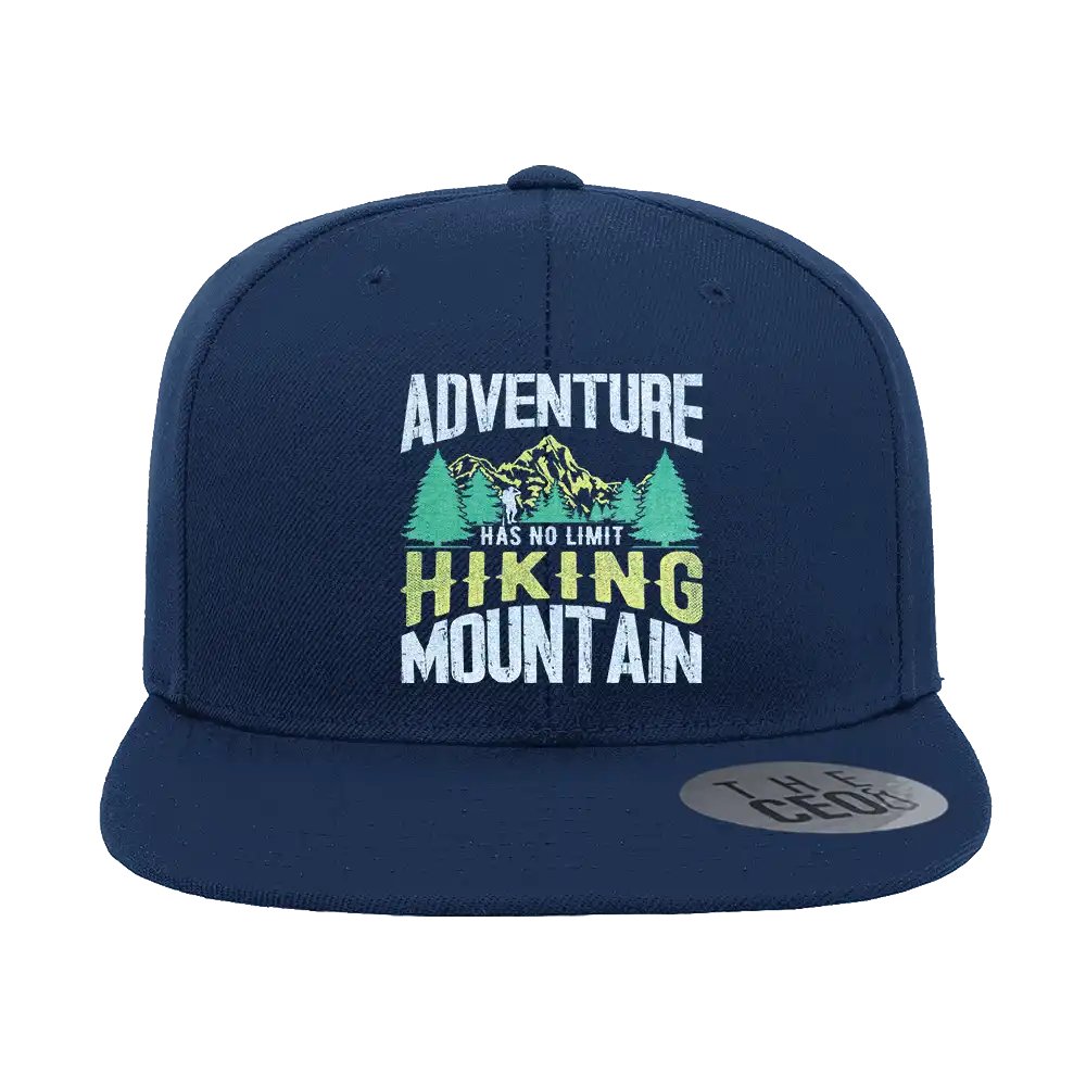 Adventure Has No Limit Embroidered Flat Bill Cap