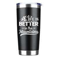 Thumbnail for Hiking Life Is Better In The Mountains 20oz Tumbler Black