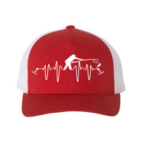 Thumbnail for Fishing Heart Beat Retro Embroidered Snapback Trucker Hat