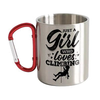 Thumbnail for Climbing Just A Girl Who Loves Climbing Carabiner Mug 12oz