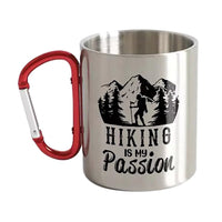 Thumbnail for Hiking Is My Passion Stainless Steel Double Wall Carabiner Mug 10oz