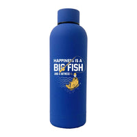 Thumbnail for Happiness is a big fish 17oz Stainless Rubberized Water Bottle
