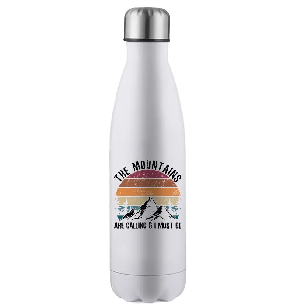 Hiking The Mountains Are Calling Stainless Steel Water Bottle