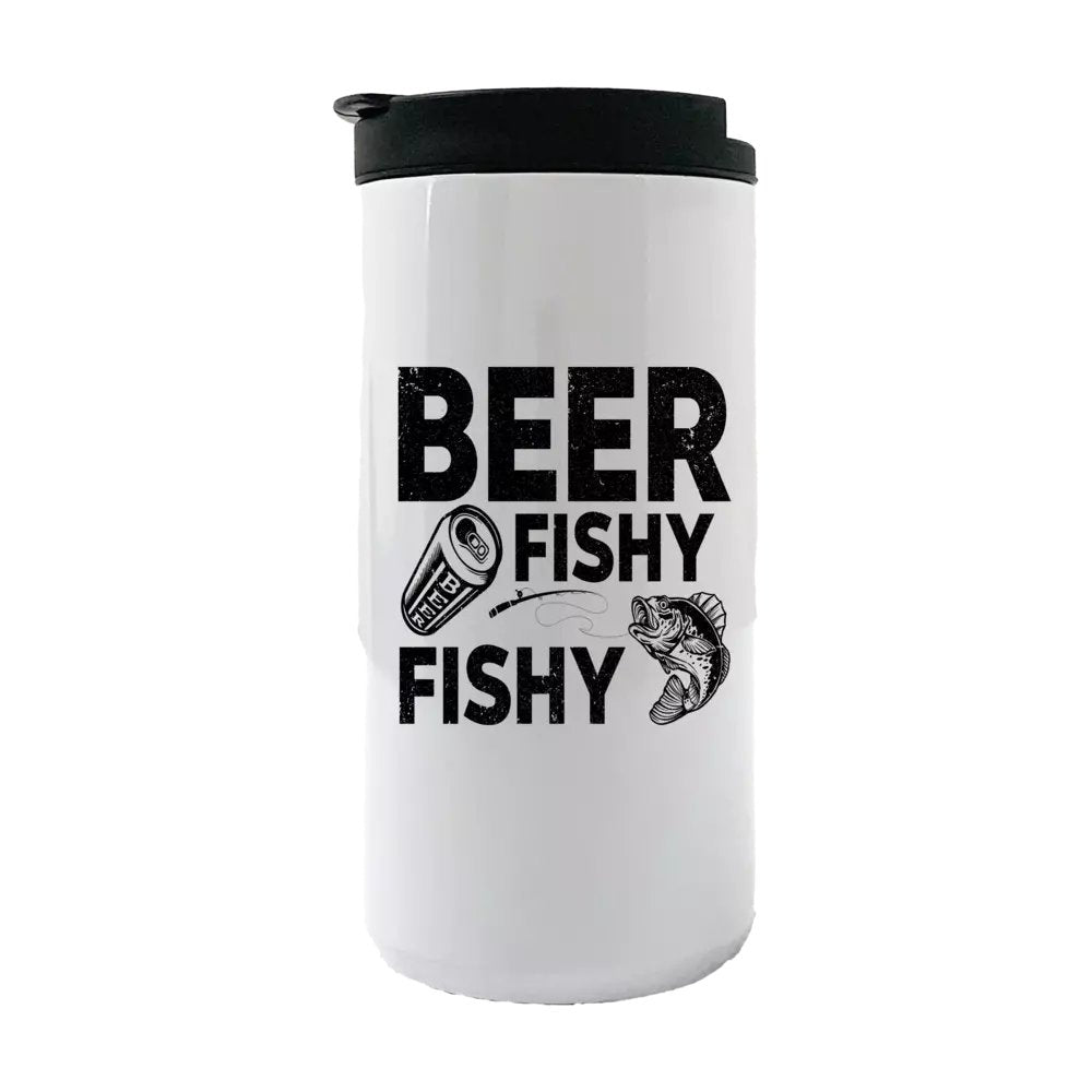 Beer Fishy Fishy 14oz Tumbler White