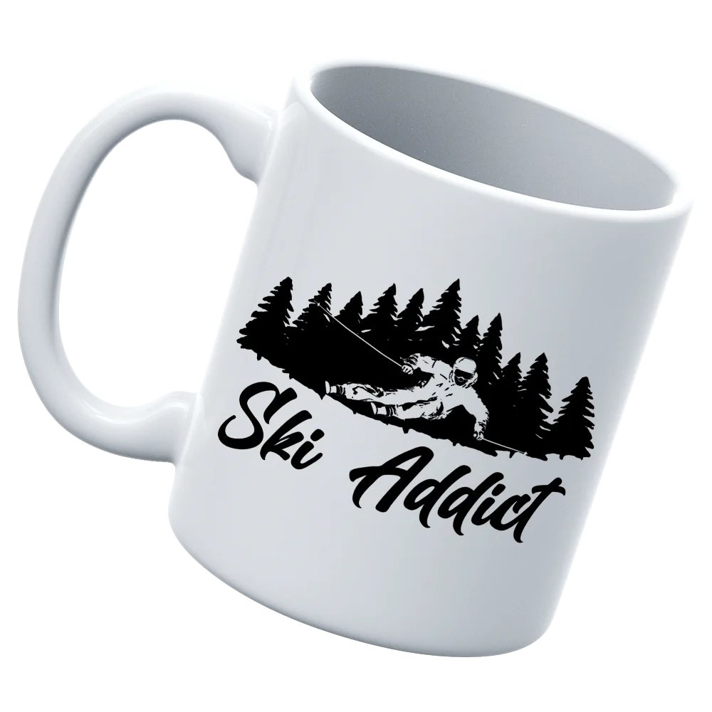 Ski Addict White Coffee Mug