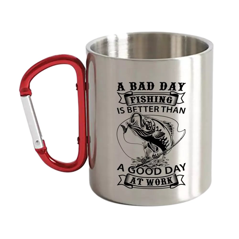 A Bad Day At Fishing Carabiner Mug 12oz