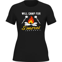 Thumbnail for Will Camp For Smores Women T-Shirt / Fitted T-Shirt