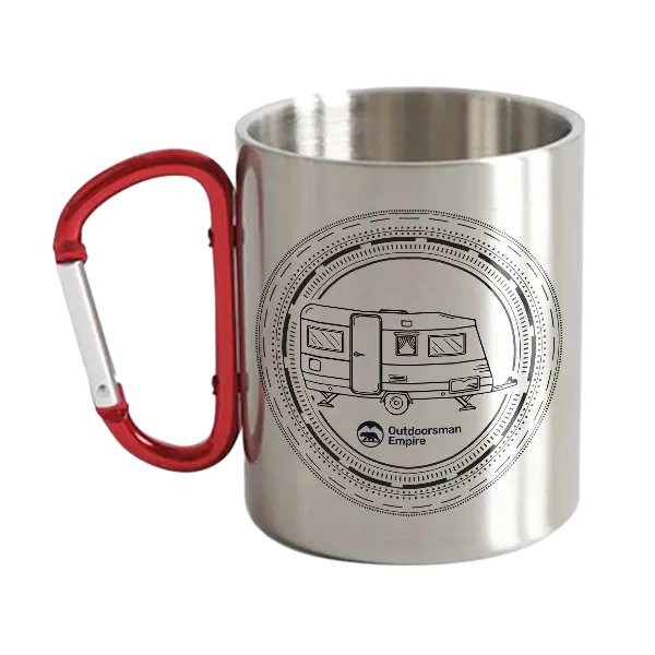 Camping Kaleidoscope Carabiner Mug 12oz