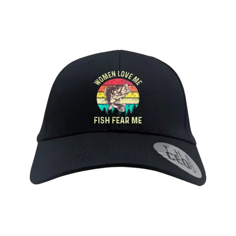 Women Love Me Fish Hate Me Printed Baseball Hat