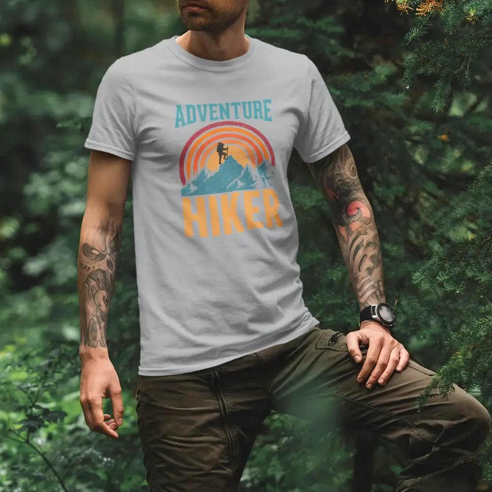 Adventure Hiker Man T-Shirt - White