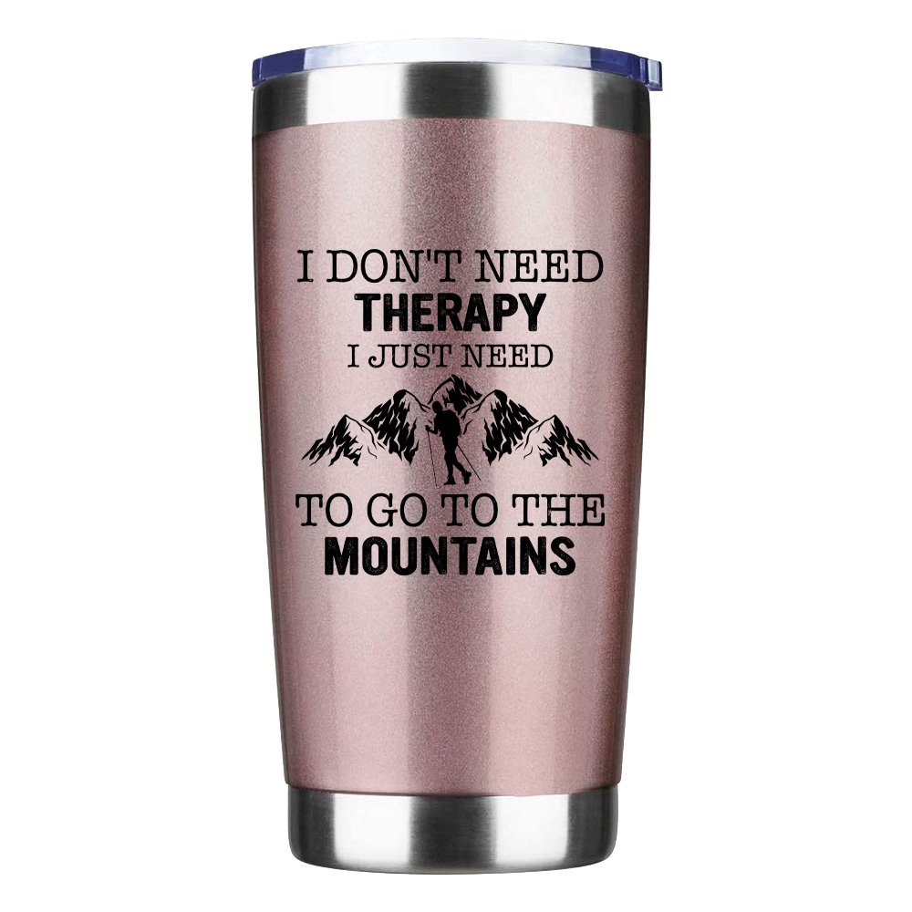 Hiking I Don't Need Therapy 20oz Insulated Vacuum Sealed Tumbler