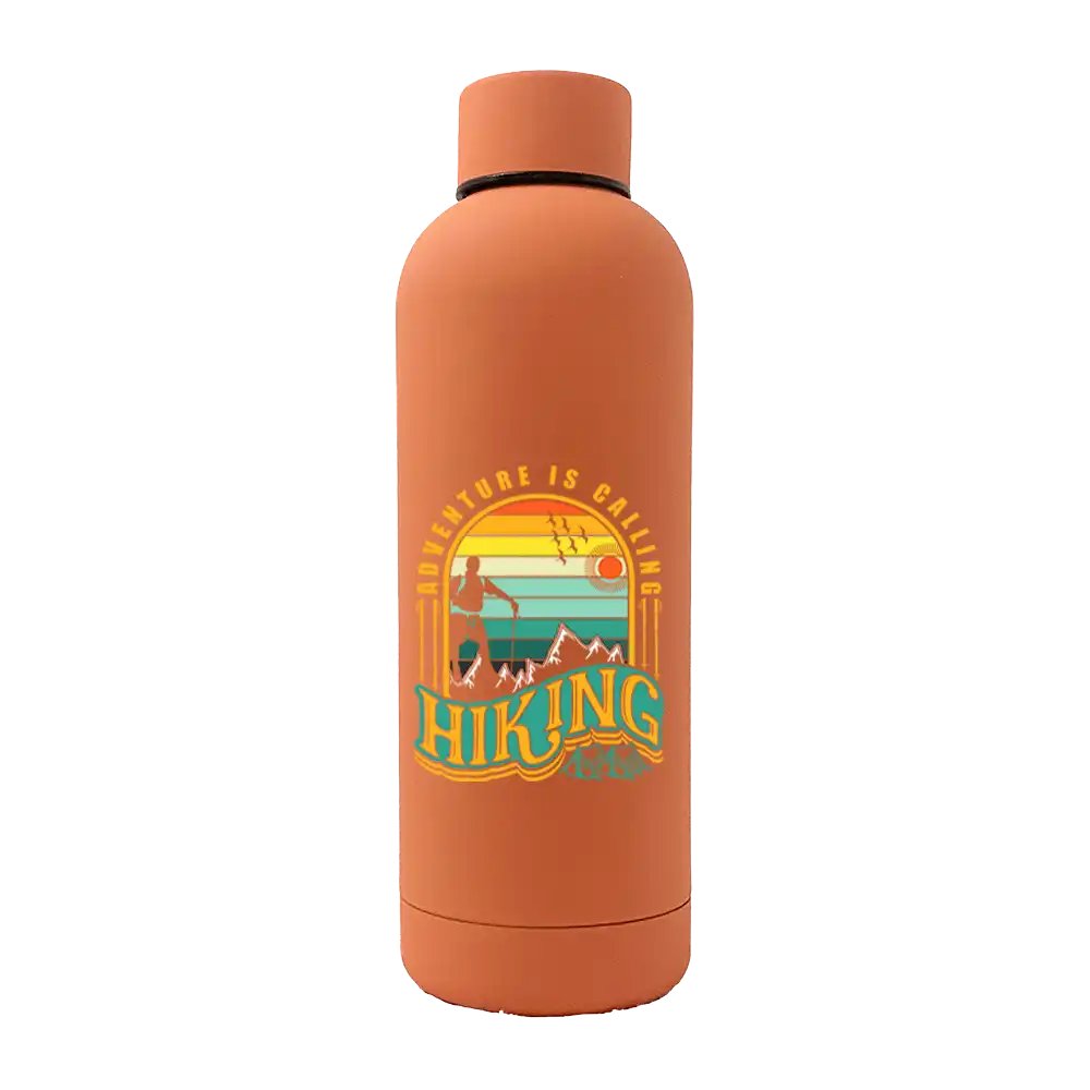 Adventure Is Calling 17oz Stainless Rubberized Water Bottle