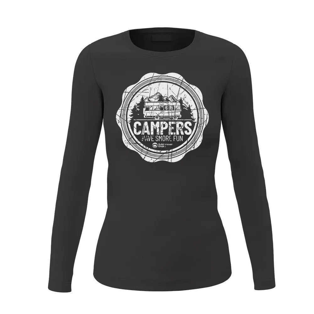 Camping Seal Women Long Sleeve Shirt