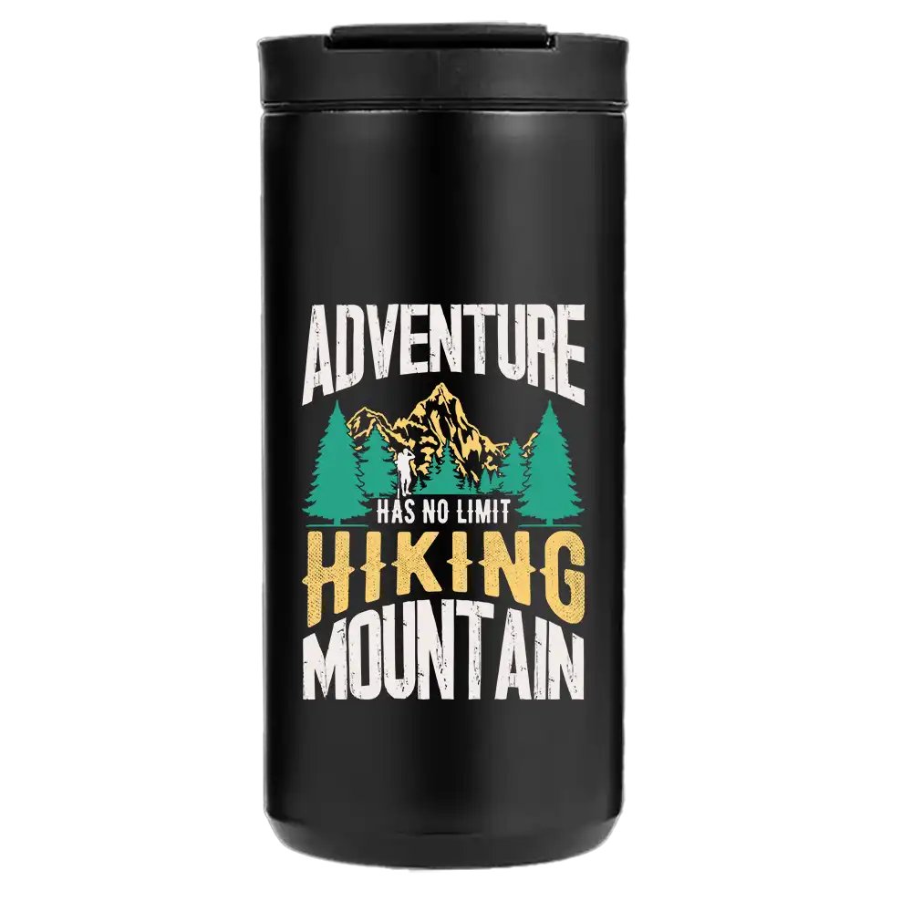 Adventure Has No Limit Hiking Mountain 14oz Tumbler Black