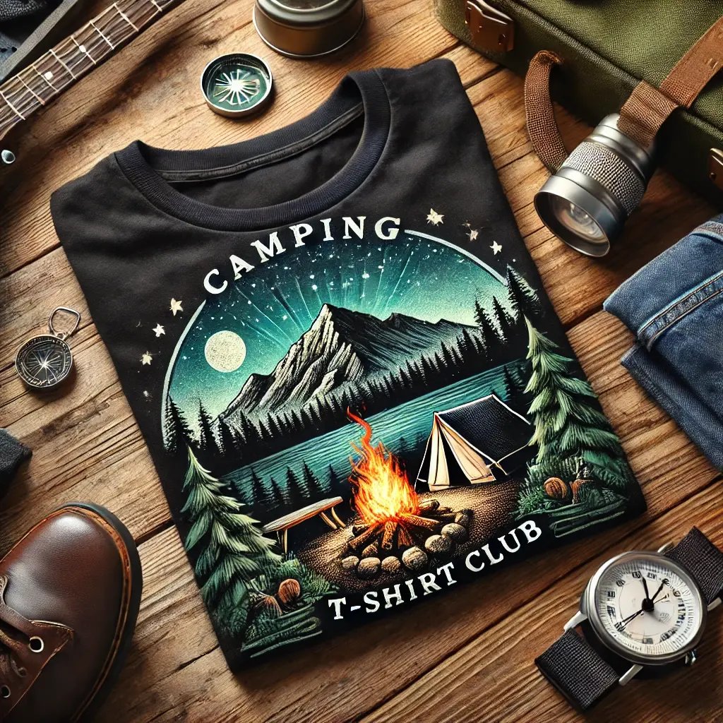 Camping T-Shirt Club - Black