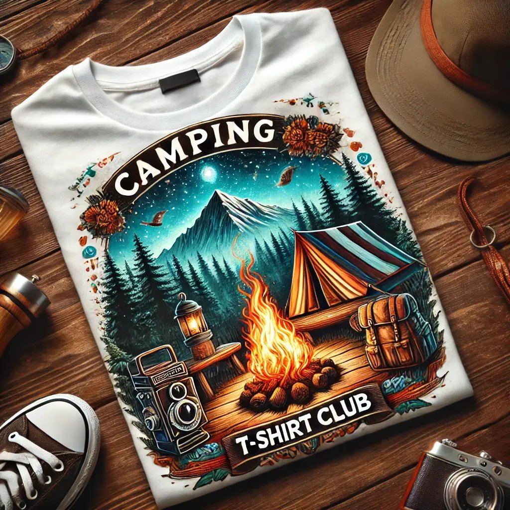 Camping T-Shirt Club - White