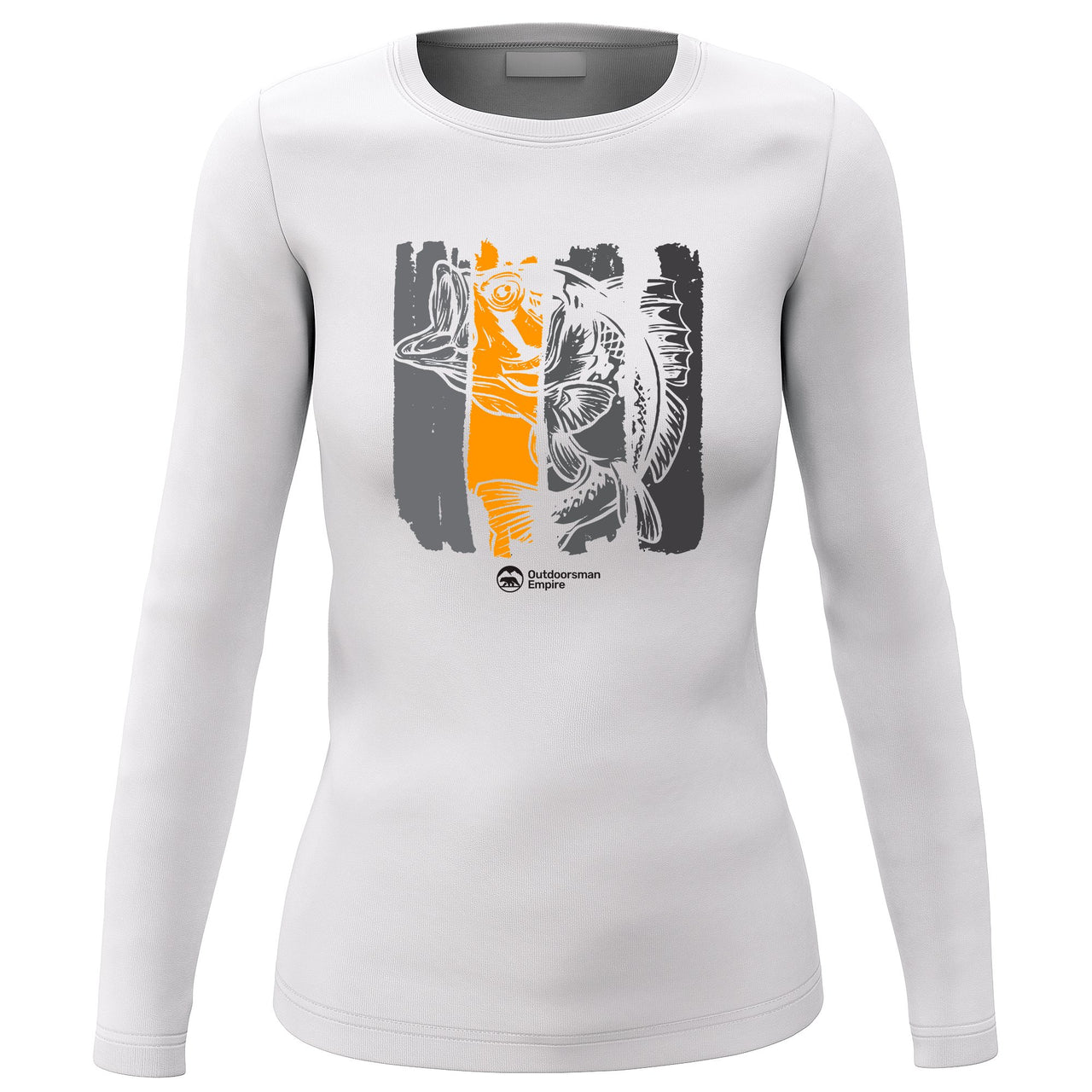 Fishing Grunge Bars' Women Long Sleeve Shirt