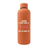 Thumbnail for I Fish Like A Girl 17oz Stainless Rubberized Water Bottle