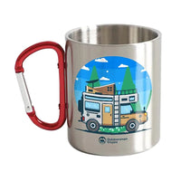 Thumbnail for Funny Camping Stainless Steel Double Wall Carabiner Mug 12oz