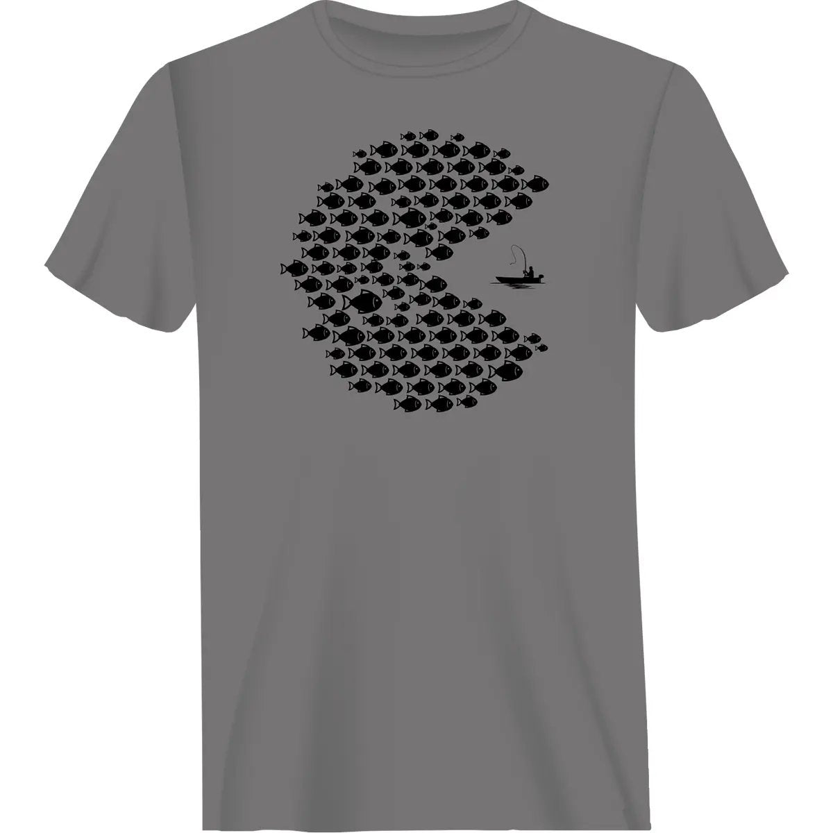 Fishing Pacman Style Man T-Shirt