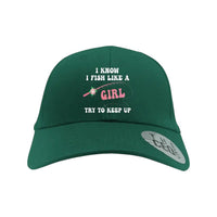 Thumbnail for I Fish Like A Girl Embroidered Baseball Hat