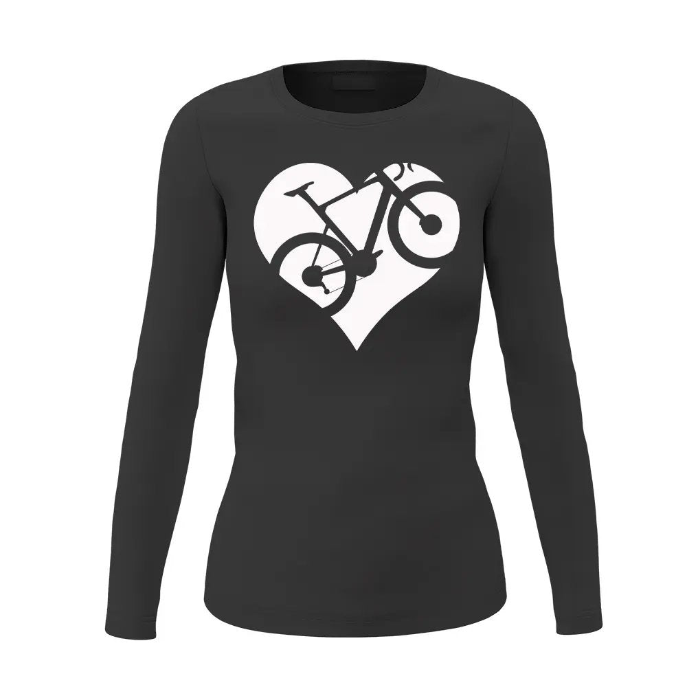 Heart Bike Women Long Sleeve Shirt