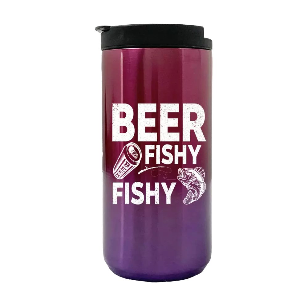 Beer Fishy Fishy 14oz Tumbler Purple