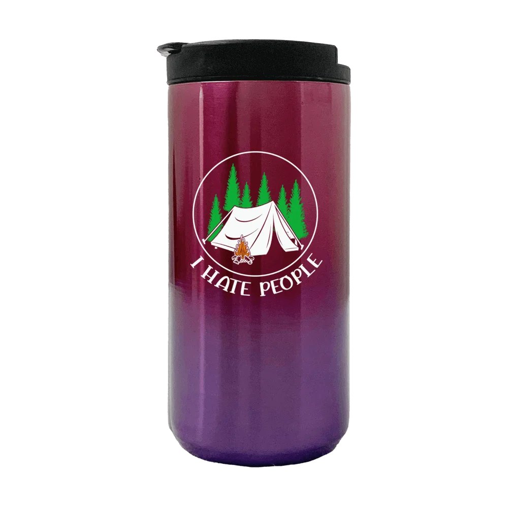 Camping - I Hate People 14oz Tumbler Purple