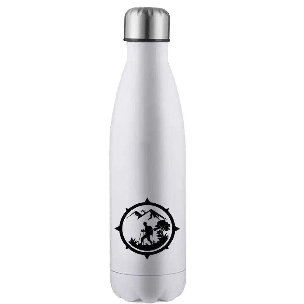 Hiking Mountain Compass Stainless Steel Water Bottle