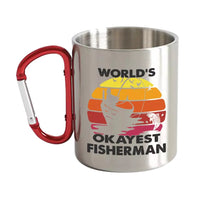 Thumbnail for World's Okayest Fisherman Carabiner Mug 12oz