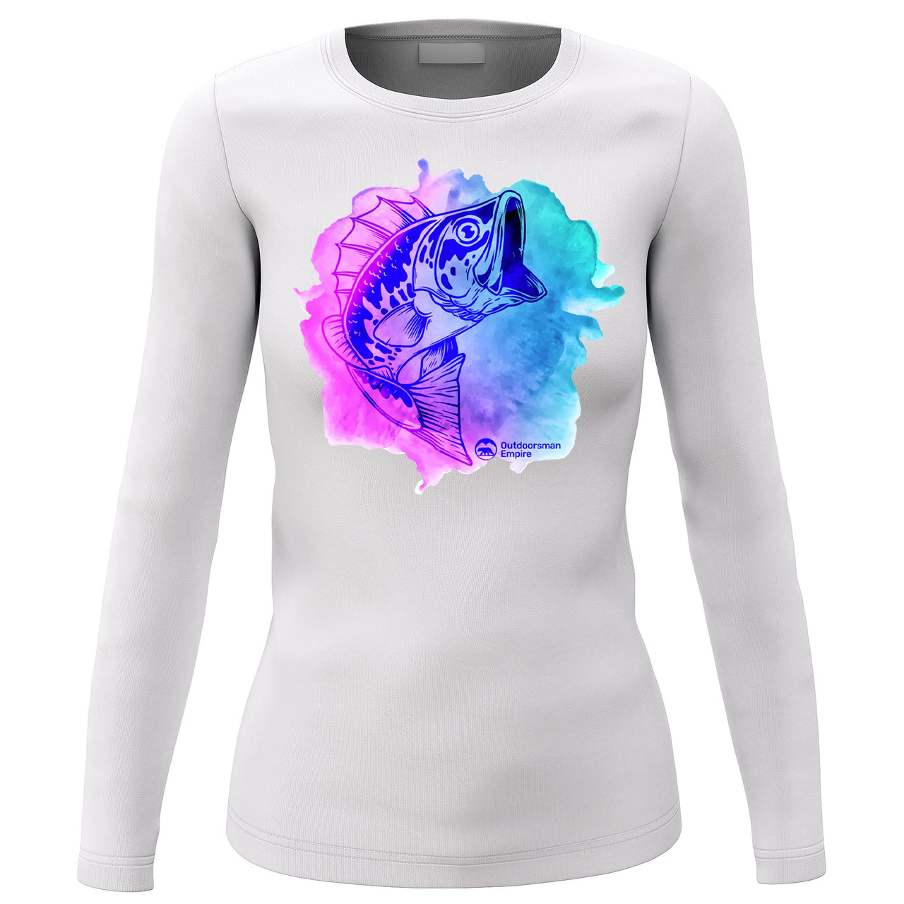 Watercolor Fishing' Long Sleeve for Women